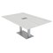 Skutchi Designs 47.25 in W, 84 in L, 29 in H, Engineered Wood Top, White H-REC-4884-DOU-WC-EL - alternate 1